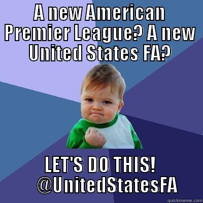 A NEW AMERICAN PREMIER LEAGUE? A NEW UNITED STATES FA? LET'S DO THIS!     @UNITEDSTATESFA Success Kid