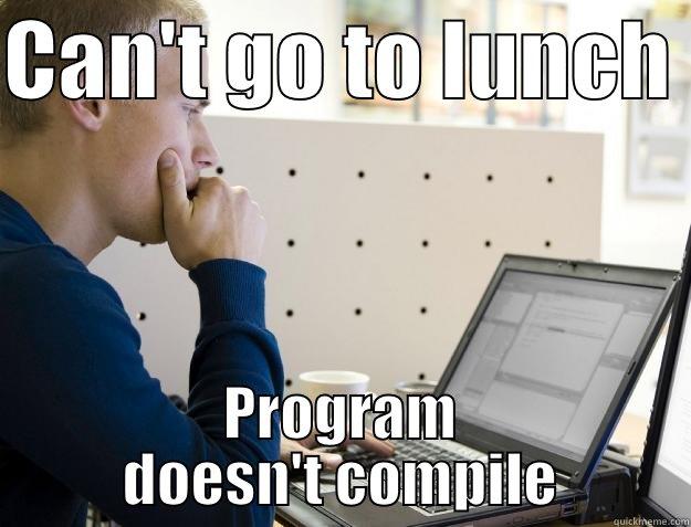 CAN'T GO TO LUNCH  PROGRAM DOESN'T COMPILE Programmer