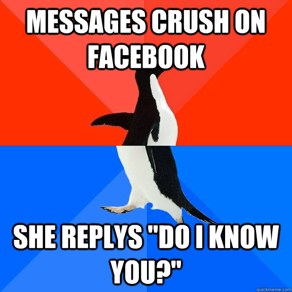 Messages crush on facebook she replys 