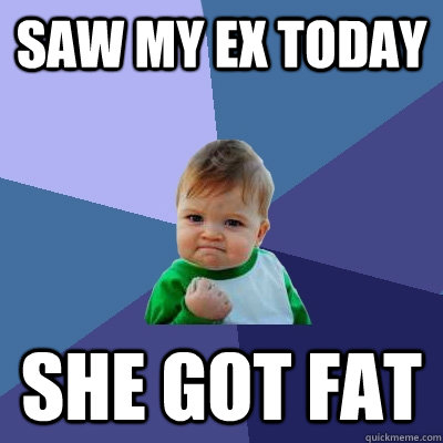 Saw my ex today She got fat - Saw my ex today She got fat  Success Kid