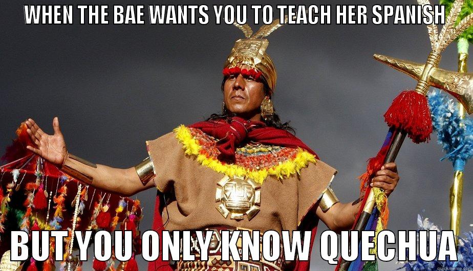 WHEN THE BAE WANTS YOU TO TEACH HER SPANISH   BUT YOU ONLY KNOW QUECHUA  Misc