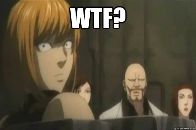 WTF?  Death Note Mellos wtf face