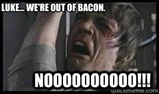 NOOOOOOOOOO!!! Luke... We're out of Bacon.  
