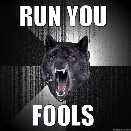 RUN YOU FOOLS Insanity Wolf