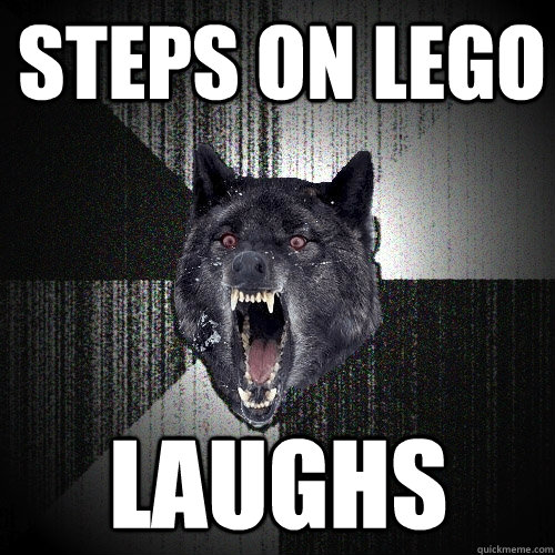 STEPS ON LEGO LAUGHS  Insanity Wolf