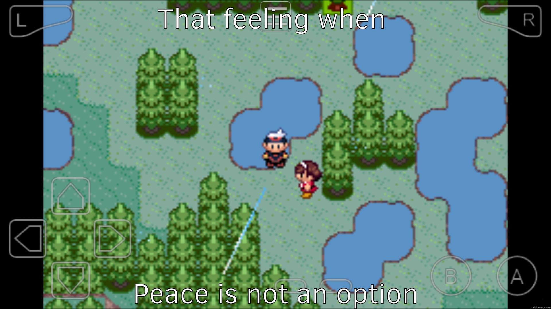 THAT FEELING WHEN  PEACE IS NOT AN OPTION Success Kid