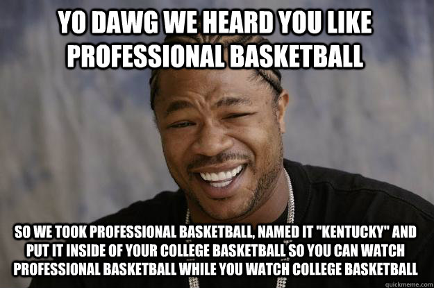 Yo Dawg we heard you like professional basketball So we took professional basketball, named it 