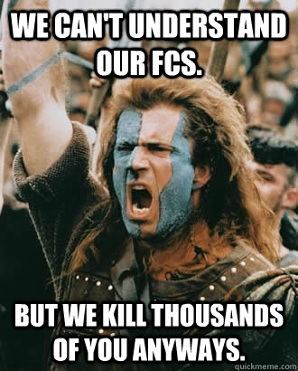 We can't understand our FCs. but we kill thousands of you anyways.  SOPA Opposer