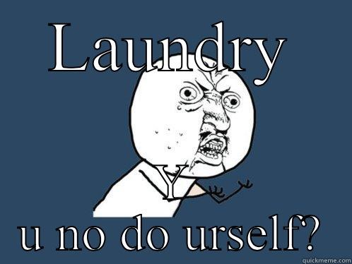 LAUNDRY Y U NO DO URSELF? Y U No
