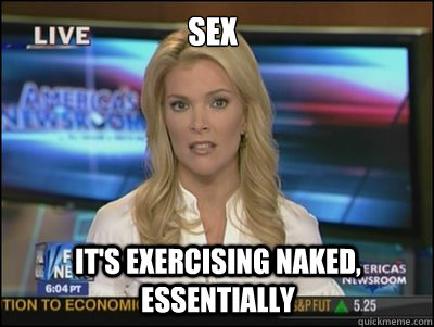 Sex It's exercising naked, essentially  Megyn Kelly