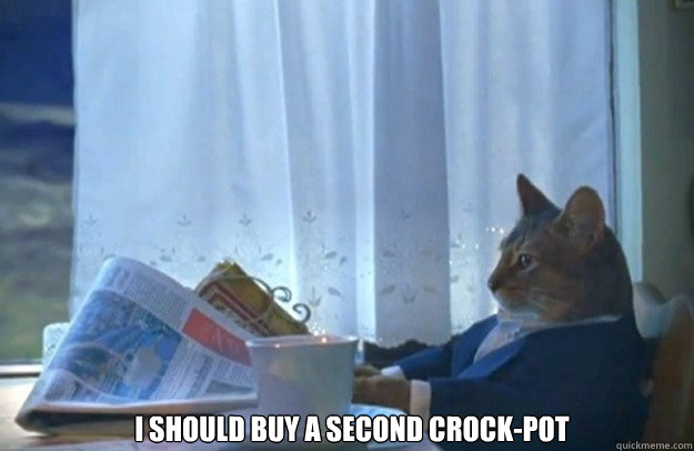 I should buy a second crock-pot  Sophisticated Cat