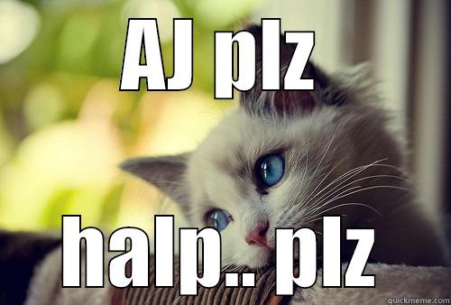 AJ PLZ HALP.. PLZ First World Problems Cat