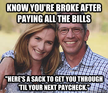 KNOW YOU'RE BROKE AFTER  PAYING ALL THE BILLS 