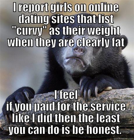 I REPORT GIRLS ON ONLINE DATING SITES THAT LIST 