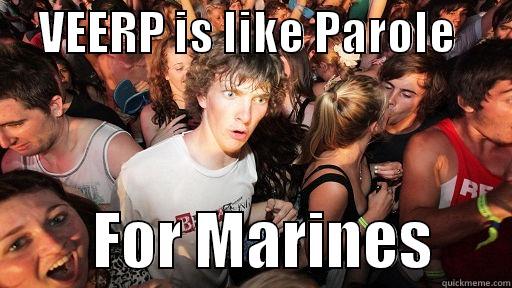     VEERP IS LIKE PAROLE               FOR MARINES      Sudden Clarity Clarence