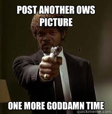 Post another OWS picture One more goddamn time  Pulp Fiction meme
