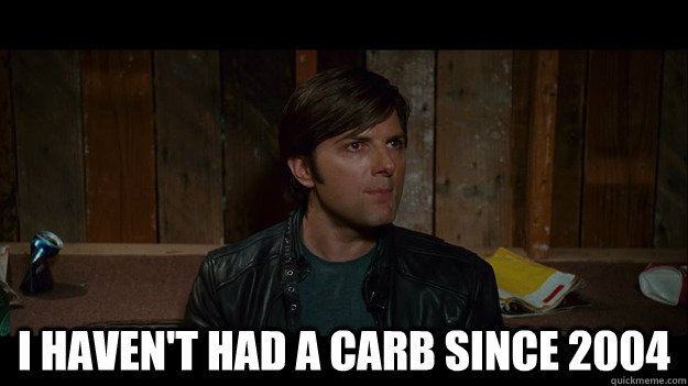  I haven't had a carb since 2004 -  I haven't had a carb since 2004  Misc