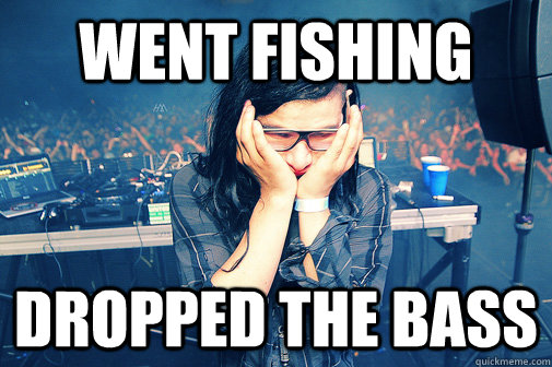 went fishing dropped the bass  Skrillexguiz