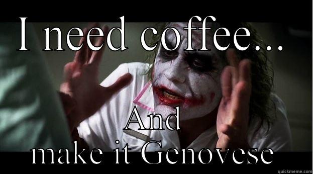 I NEED COFFEE... AND MAKE IT GENOVESE Joker Mind Loss