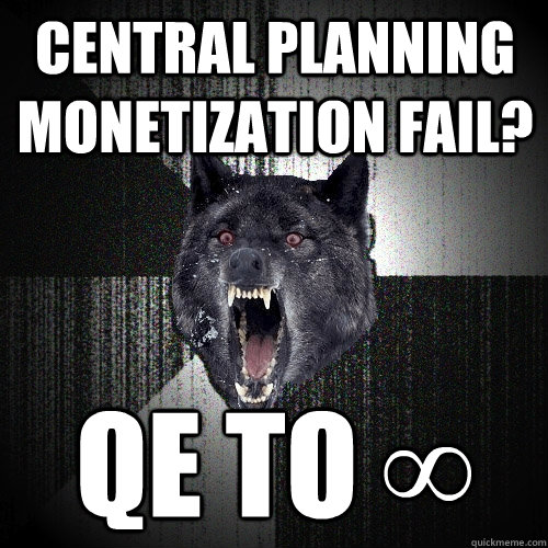 Central Planning Monetization FAIL? QE to ∞  Insanity Wolf