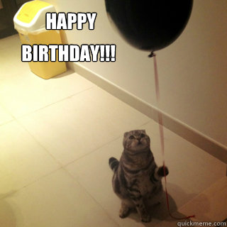 HAPPY
 BIRTHDAY!!! - HAPPY
 BIRTHDAY!!!  Sad Birthday Cat