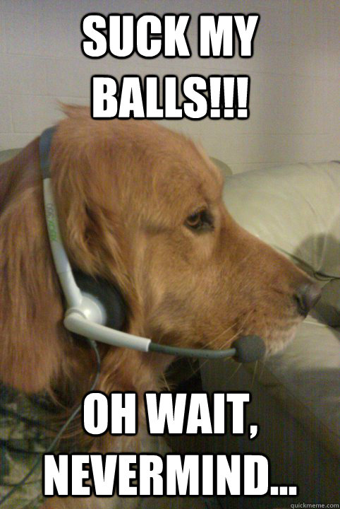 Suck my balls!!! oh wait, nevermind... - Suck my balls!!! oh wait, nevermind...  Xbox Live Dog