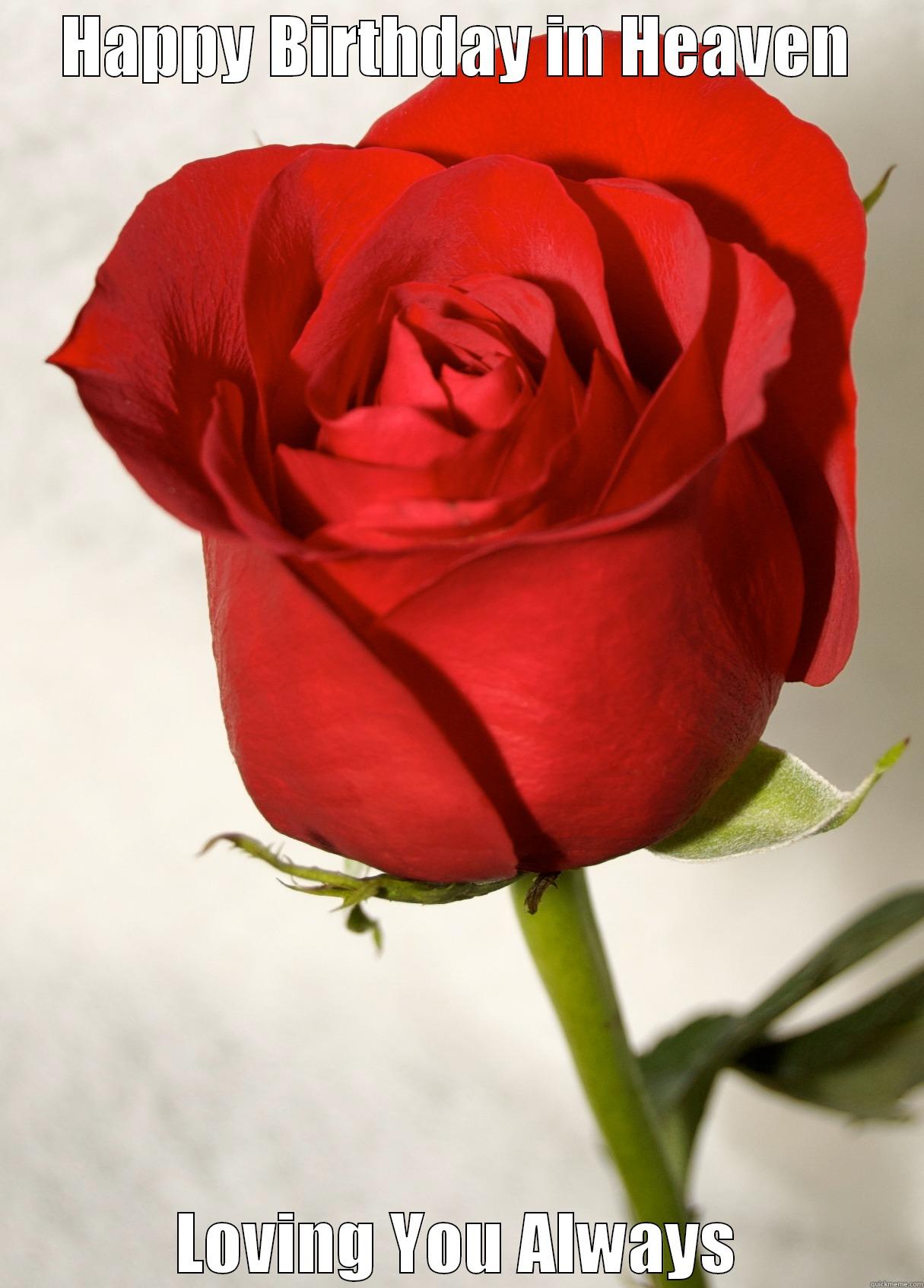 For Mom in Heaven - HAPPY BIRTHDAY IN HEAVEN LOVING YOU ALWAYS Misc