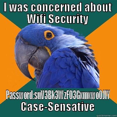slow el osel - I WAS CONCERNED ABOUT WIFI SECURITY PASSWORD:SUV3BK3WZFO3GXMXWOOJLY CASE-SENSATIVE Paranoid Parrot