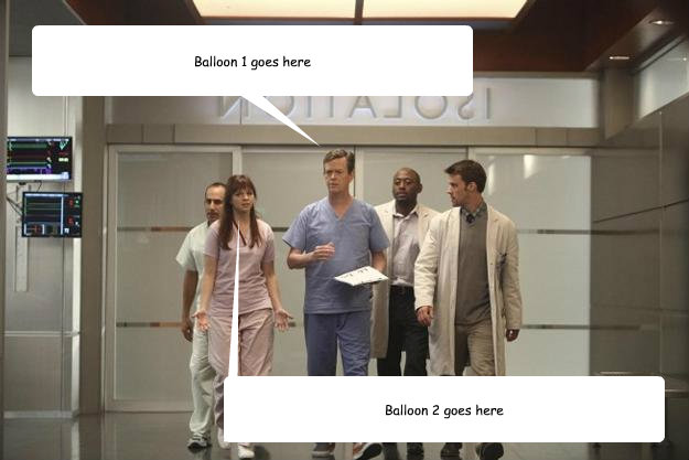 Balloon 1 goes here Balloon 2 goes here  