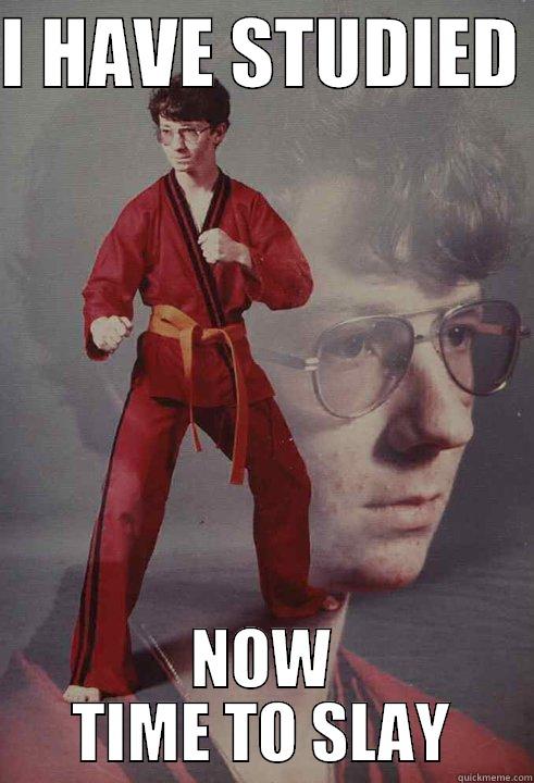 I HAVE STUDIED  NOW TIME TO SLAY Karate Kyle