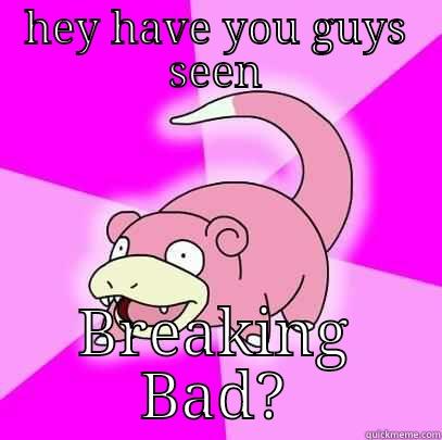 HEY HAVE YOU GUYS SEEN BREAKING BAD? Slowpoke