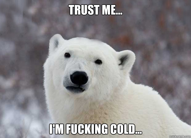 trust me... I'm fucking cold...  Popular Opinion Polar Bear