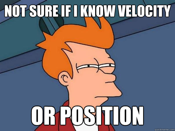 not sure if i know velocity or position - not sure if i know velocity or position  Futurama Fry
