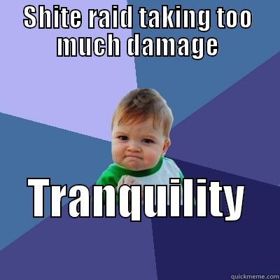 SHITE RAID TAKING TOO MUCH DAMAGE TRANQUILITY        Success Kid