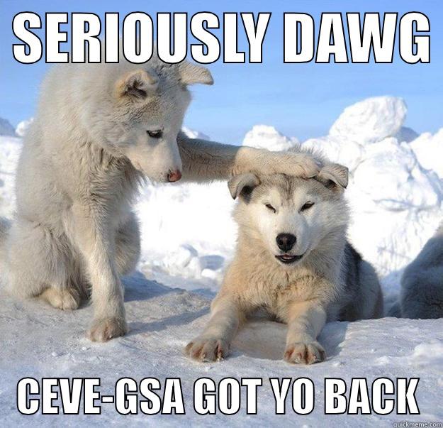  SERIOUSLY DAWG     CEVE-GSA GOT YO BACK   Caring Husky