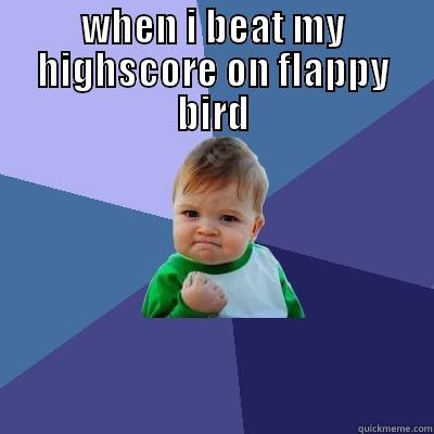 WHEN I BEAT MY HIGHSCORE ON FLAPPY BIRD  Success Kid