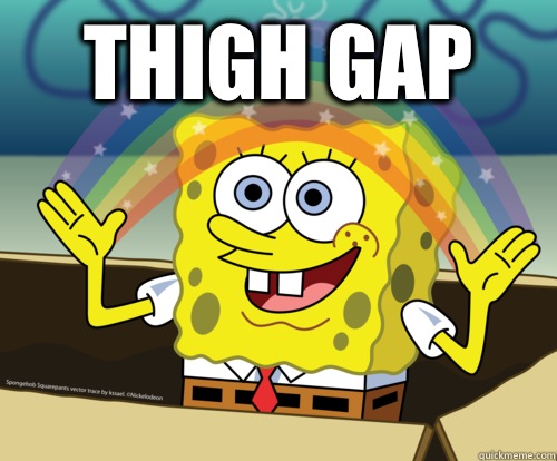 Thigh gap   Spongebob rainbow