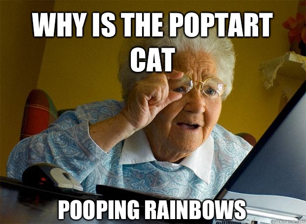WHY IS THE POPTART CAT POOPING RAINBOWS    Grandma finds the Internet