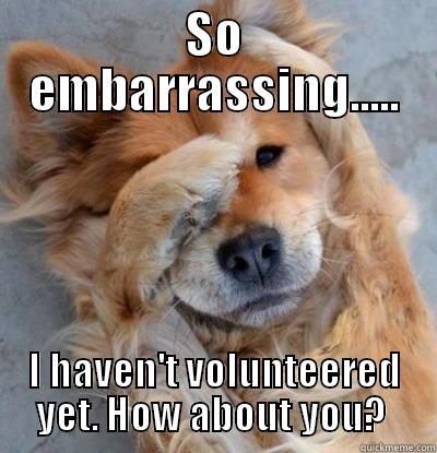 Silly me! - SO EMBARRASSING..... I HAVEN'T VOLUNTEERED YET. HOW ABOUT YOU?  Misc