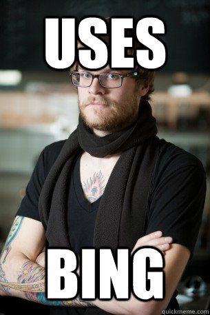 uses bing  Hipster Barista