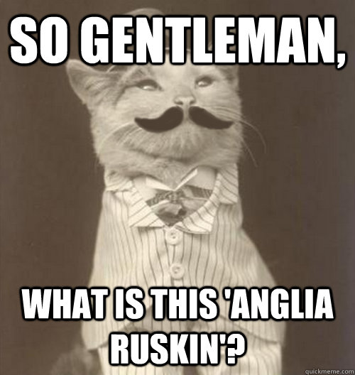 So Gentleman, What is this 'Anglia Ruskin'?  Original Business Cat