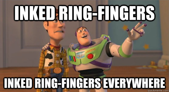 inked ring-fingers inked ring-fingers everywhere  Toy Story Everywhere