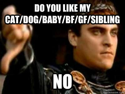 Do you like my Cat/Dog/Baby/BF/GF/Sibling No  Downvoting Roman