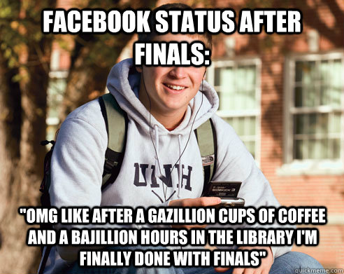 facebook status after finals: 