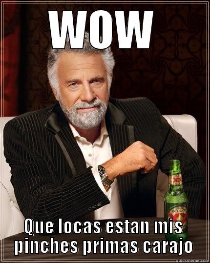 WOW QUE LOCAS ESTAN MIS PINCHES PRIMAS CARAJO The Most Interesting Man In The World