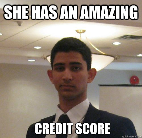 She has an amazing credit score  