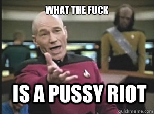what the fuck is a pussy riot  Annoyed Picard