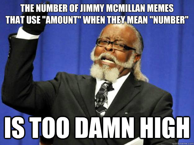 The number of Jimmy McMillan memes 
that use 