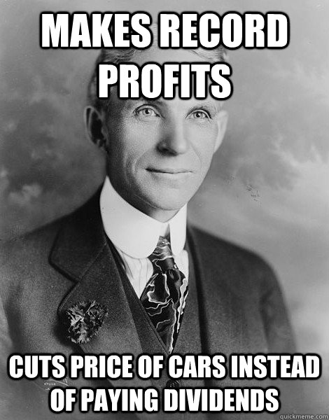 Makes record profits cuts price of cars instead of paying dividends - Makes record profits cuts price of cars instead of paying dividends  Misc