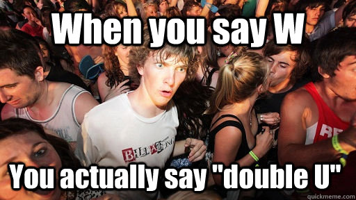 When you say W You actually say 